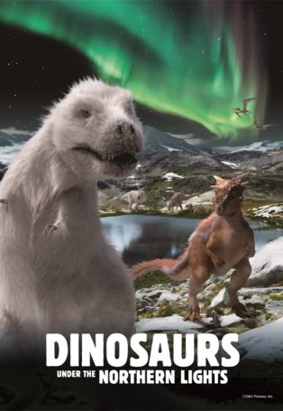 img poster fulldome show dinosaurs-under-the-northern-lights